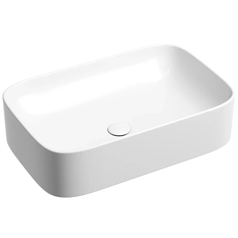 Раковина накладная Ceramicanova Element CN6053MW 60.5x38x15 (белый матовый), без донного клапана