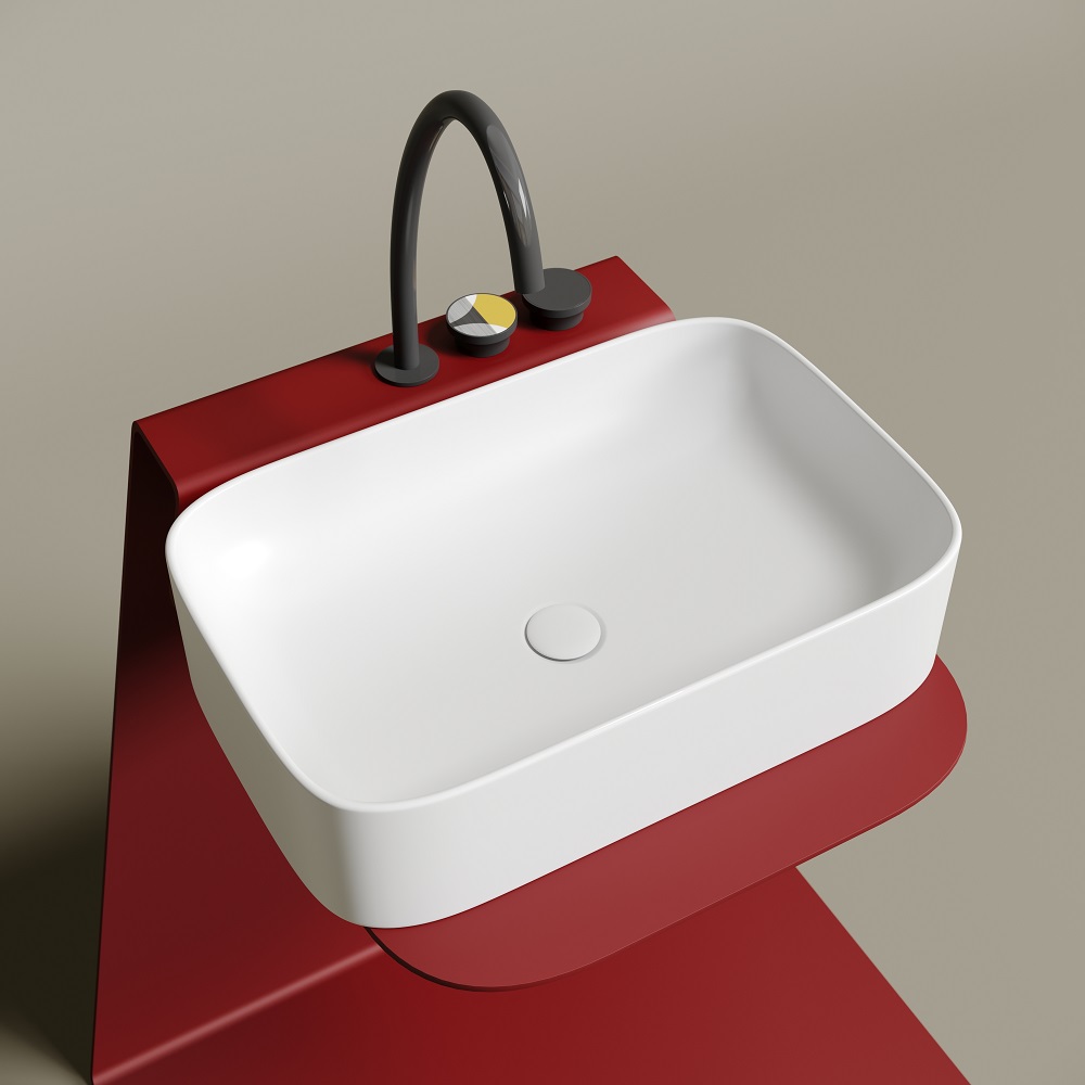 Раковина накладная Ceramicanova Element CN6053MW 60.5x38x15 (белый матовый), без донного клапана