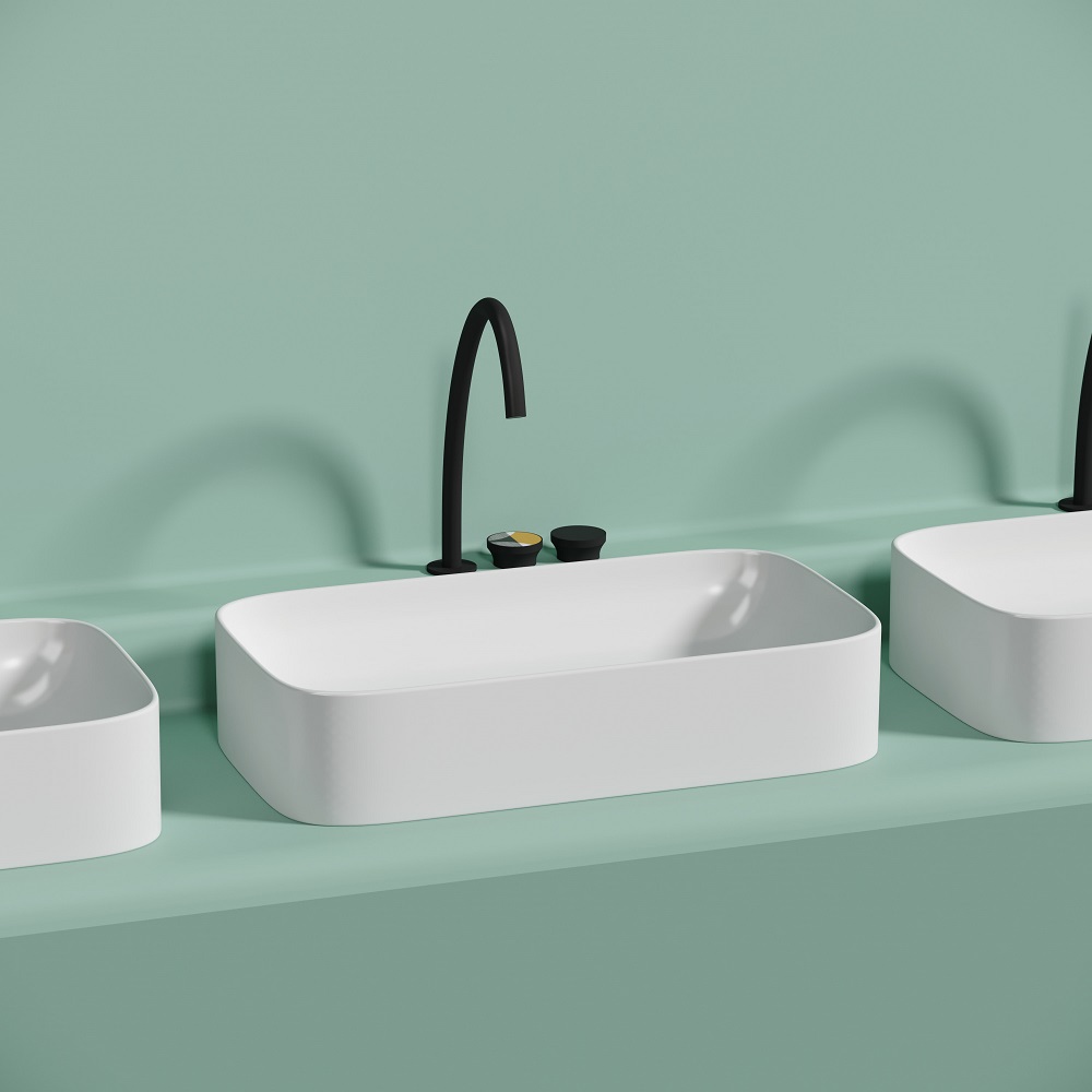 Раковина накладная Ceramicanova Element CN6054MW 70.5x38x15 (белый матовый), без донного клапана