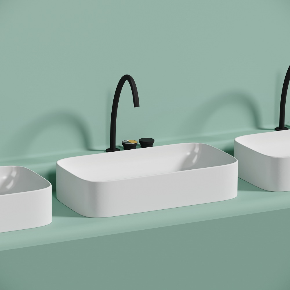 Раковина накладная Ceramicanova Element CN6054MW 70.5x38x15 (белый матовый), без донного клапана