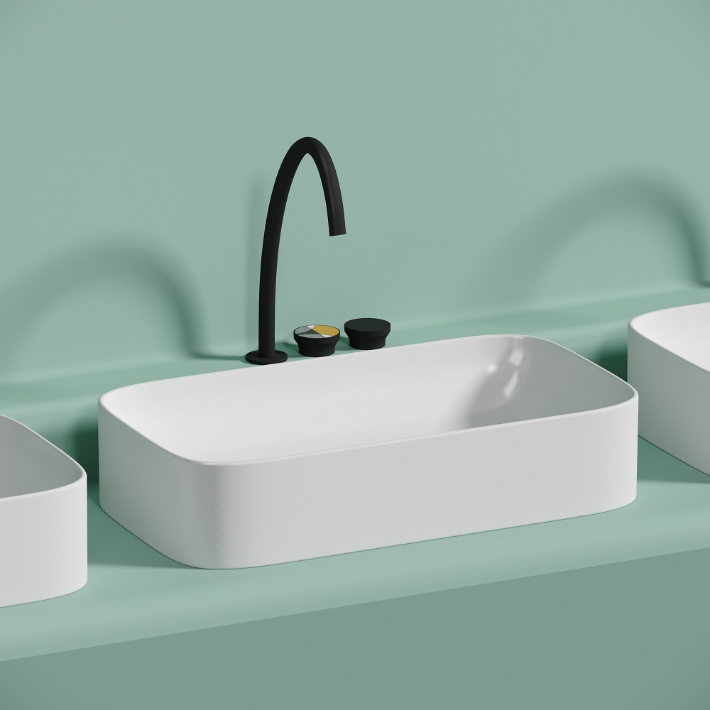 Раковина накладная Ceramicanova Element CN6054MW 70.5x38x15 (белый матовый), без донного клапана