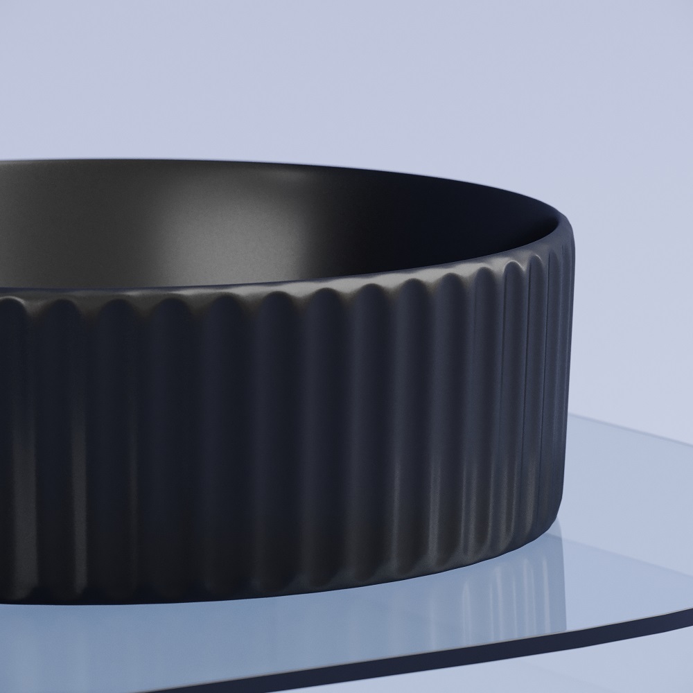 Раковина накладная Ceramicanova Element CN6057MB 36x36x11.5 (матовый черный), без донного клапана