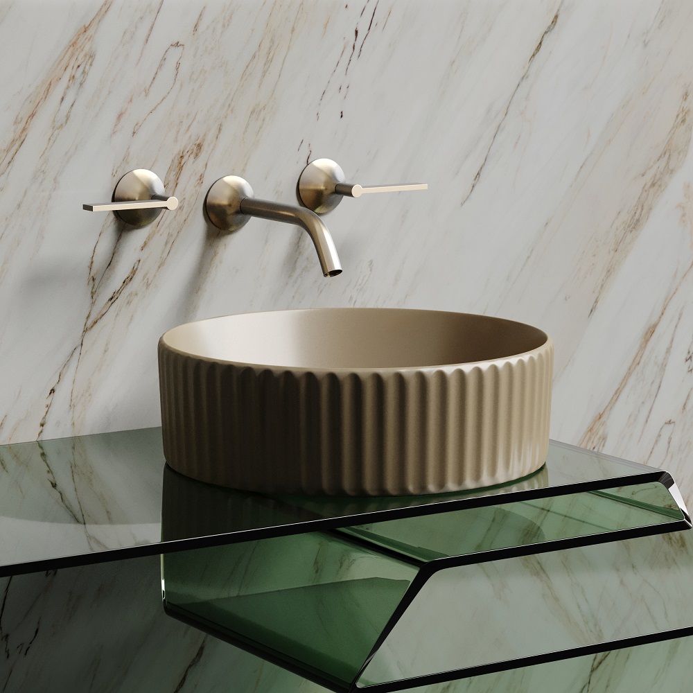 Раковина накладная Ceramicanova Element CN6057MC 36x36x11.5 (капучино матовый), без донного клапана