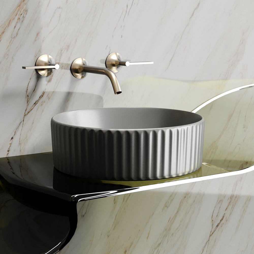 Раковина накладная Ceramicanova Element CN6057MH 36x36x11.5 (антрацит матовый), без донного клапана
