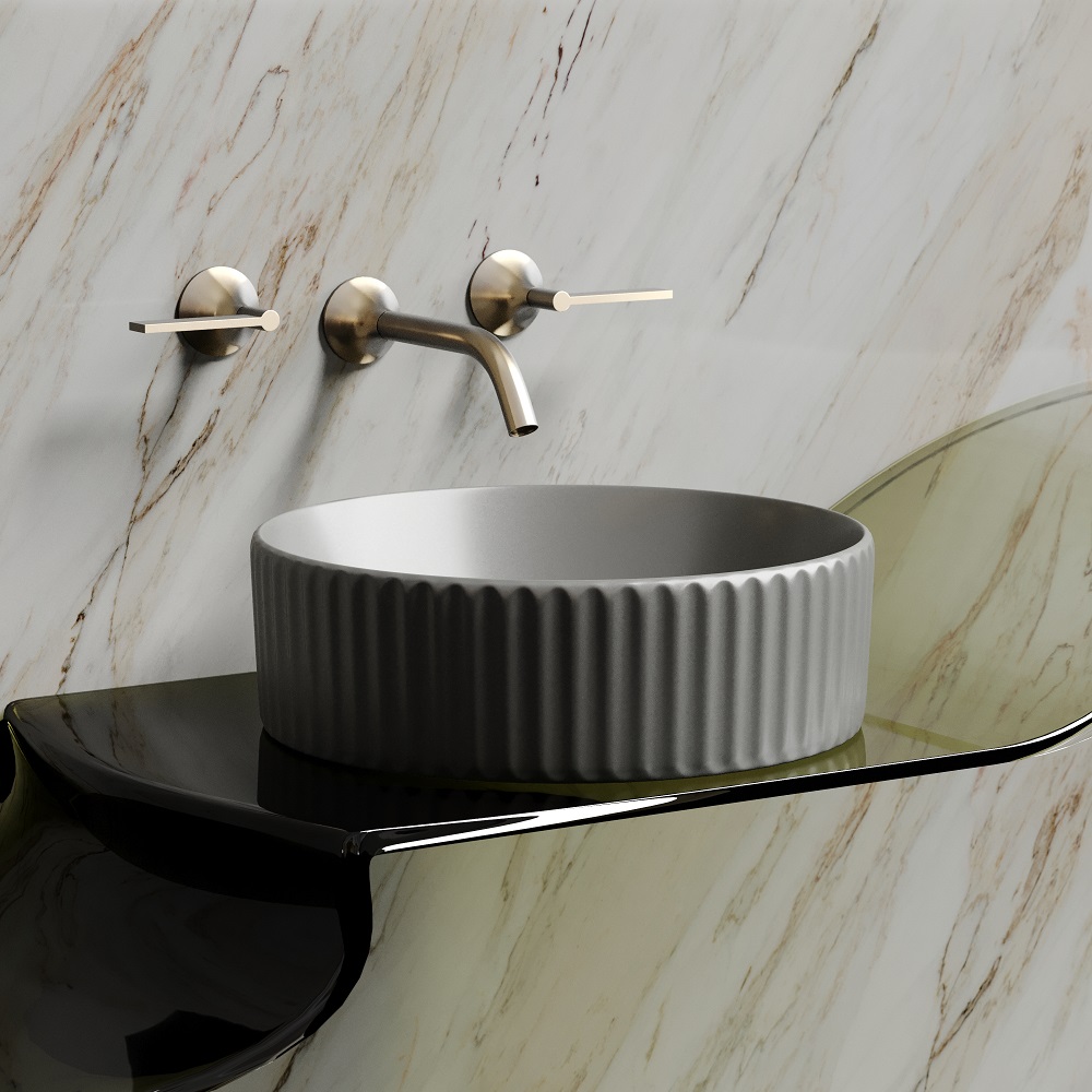 Раковина накладная Ceramicanova Element CN6057MH 36x36x11.5 (антрацит матовый), без донного клапана