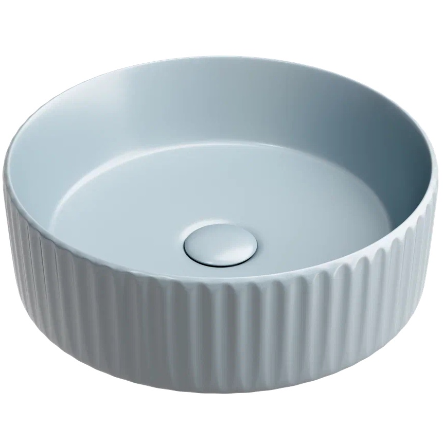 Раковина накладная Ceramicanova Element CN6057MHL 36x36x11.5 (серо-голубой матовый), без донного клапана