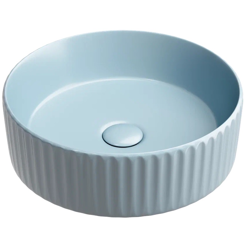 Раковина накладная Ceramicanova Element CN6057ML 36x36x11.5 (голубой матовый), без донного клапана