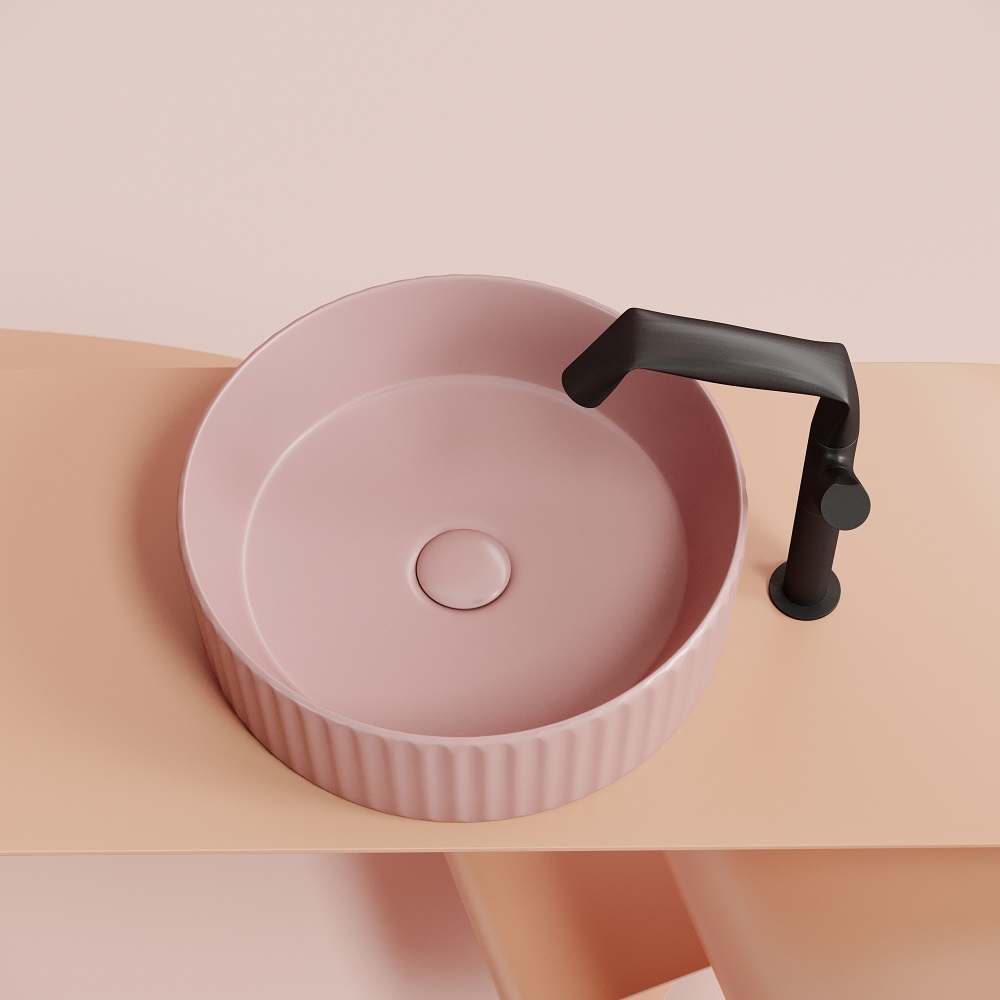 Раковина накладная Ceramicanova Element CN6057MP  36x36x11.5 (розовый матовый), без донного клапана