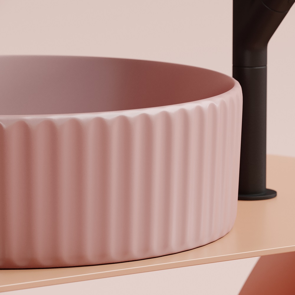Раковина накладная Ceramicanova Element CN6057MP  36x36x11.5 (розовый матовый), без донного клапана