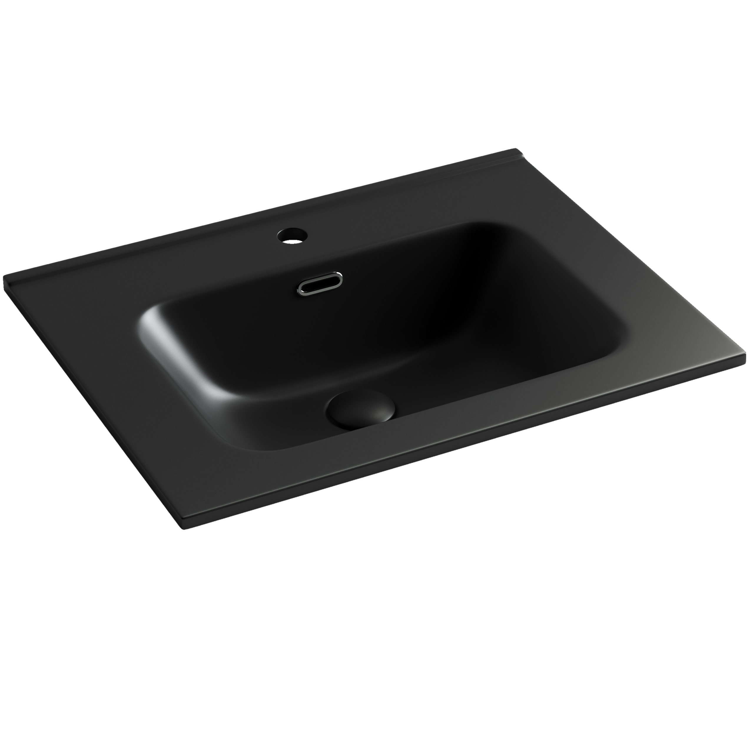 Раковина накладная Ceramica Nova Element CN7001MB 61x46.5 (черный матовый), без донного клапана