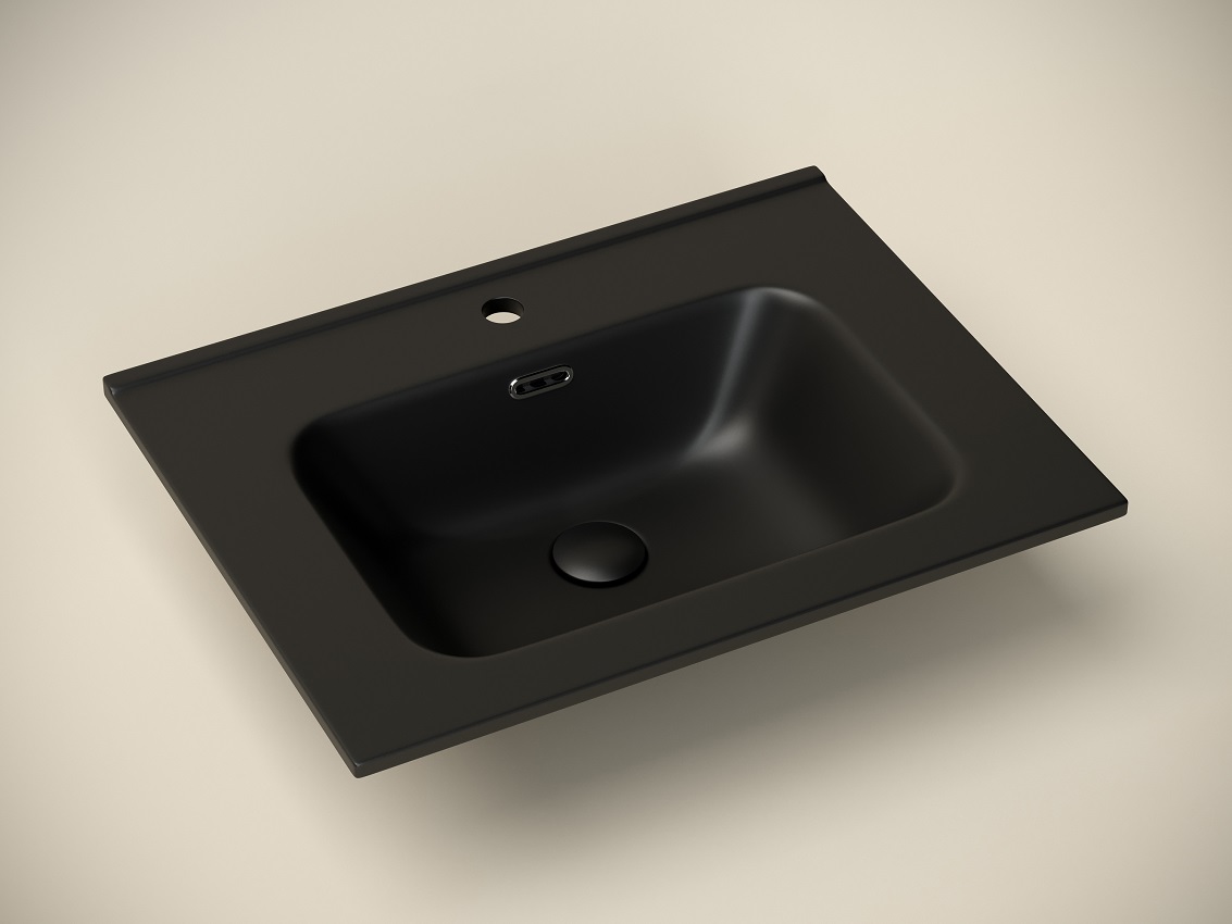 Раковина накладная Ceramica Nova Element CN7001MB 61x46.5 (черный матовый), без донного клапана