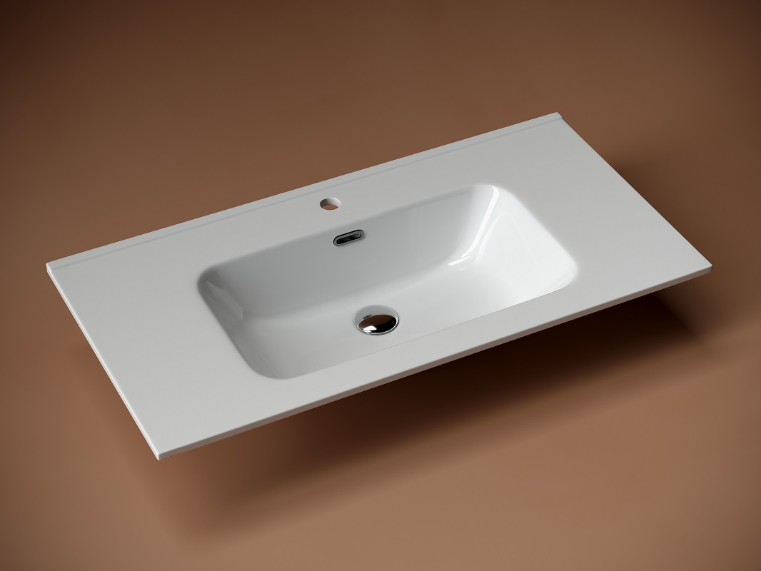 Раковина накладная Ceramica Nova Element CN7002 91x46.5 (белый), без донного клапана