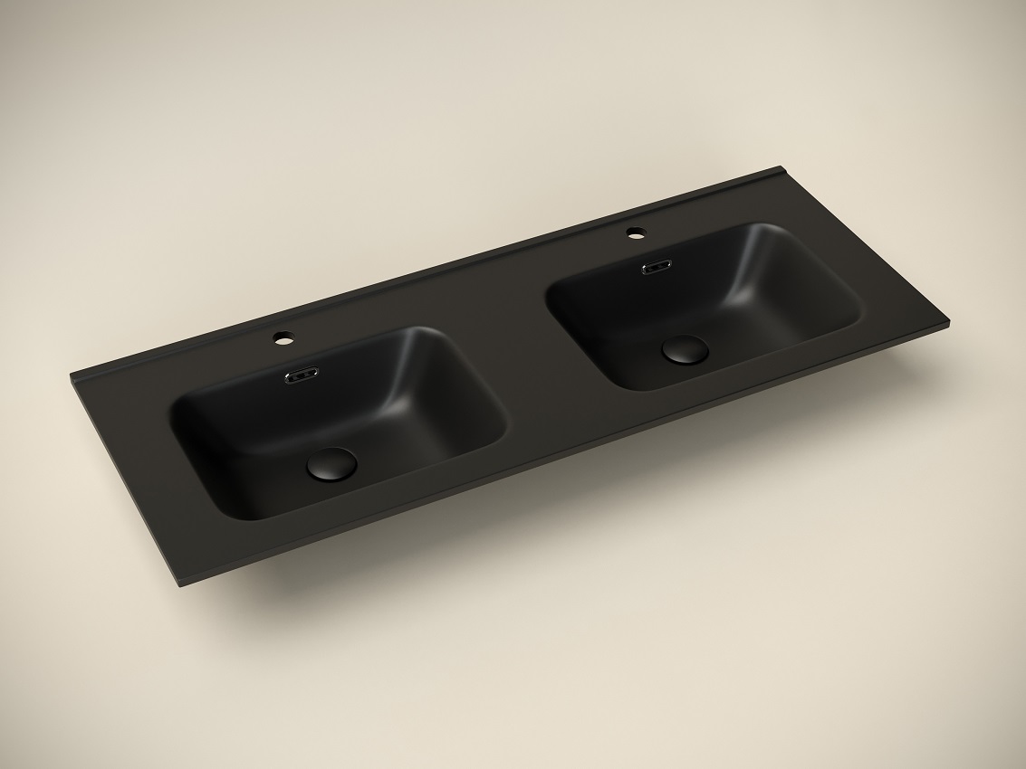 Раковина накладная Ceramica Nova Element CN7004MB 121x46.5 (черный матовый), без донного клапана