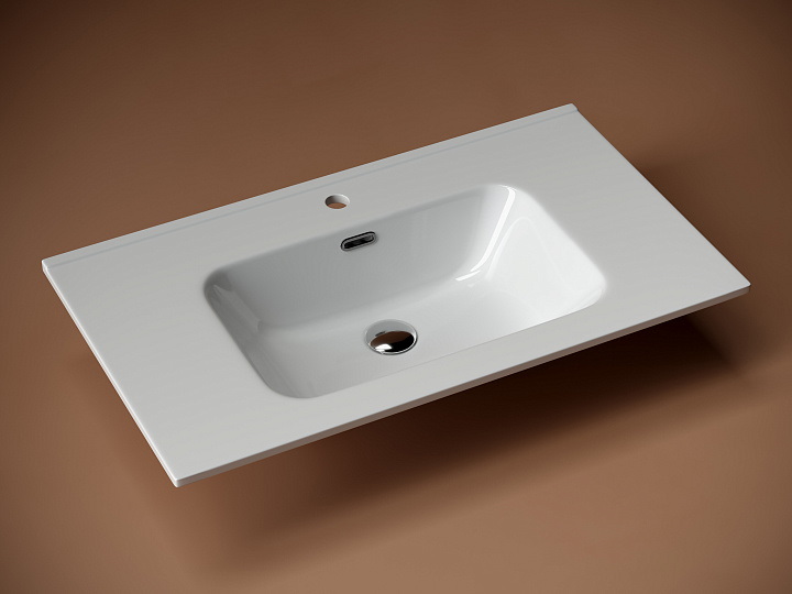 Раковина накладная Ceramica Nova Element CN7005 81x46.5 (белый), без донного клапана