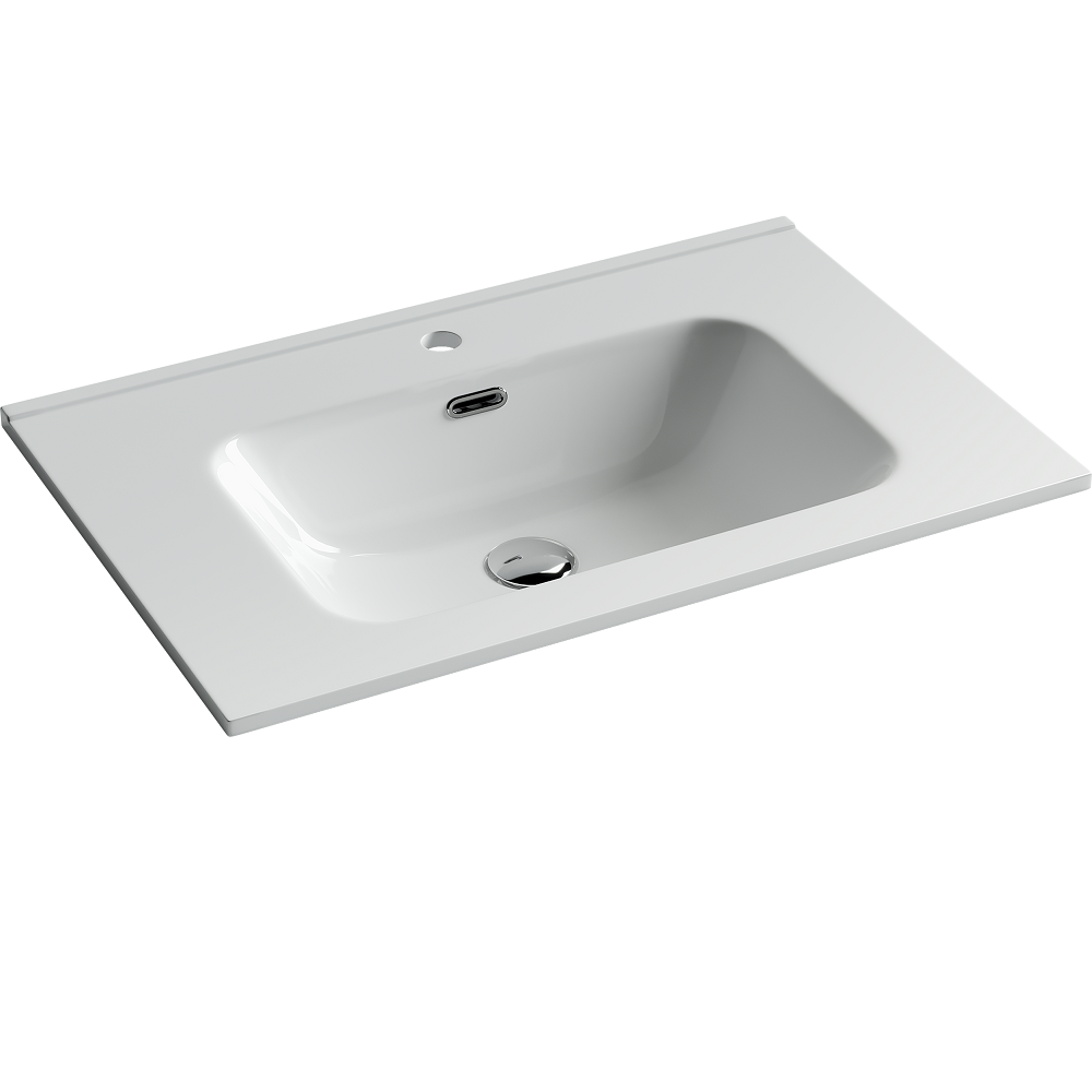 Раковина накладная Ceramica Nova Element CN7007 71x46.5 (белый глянцевый), без донного клапана