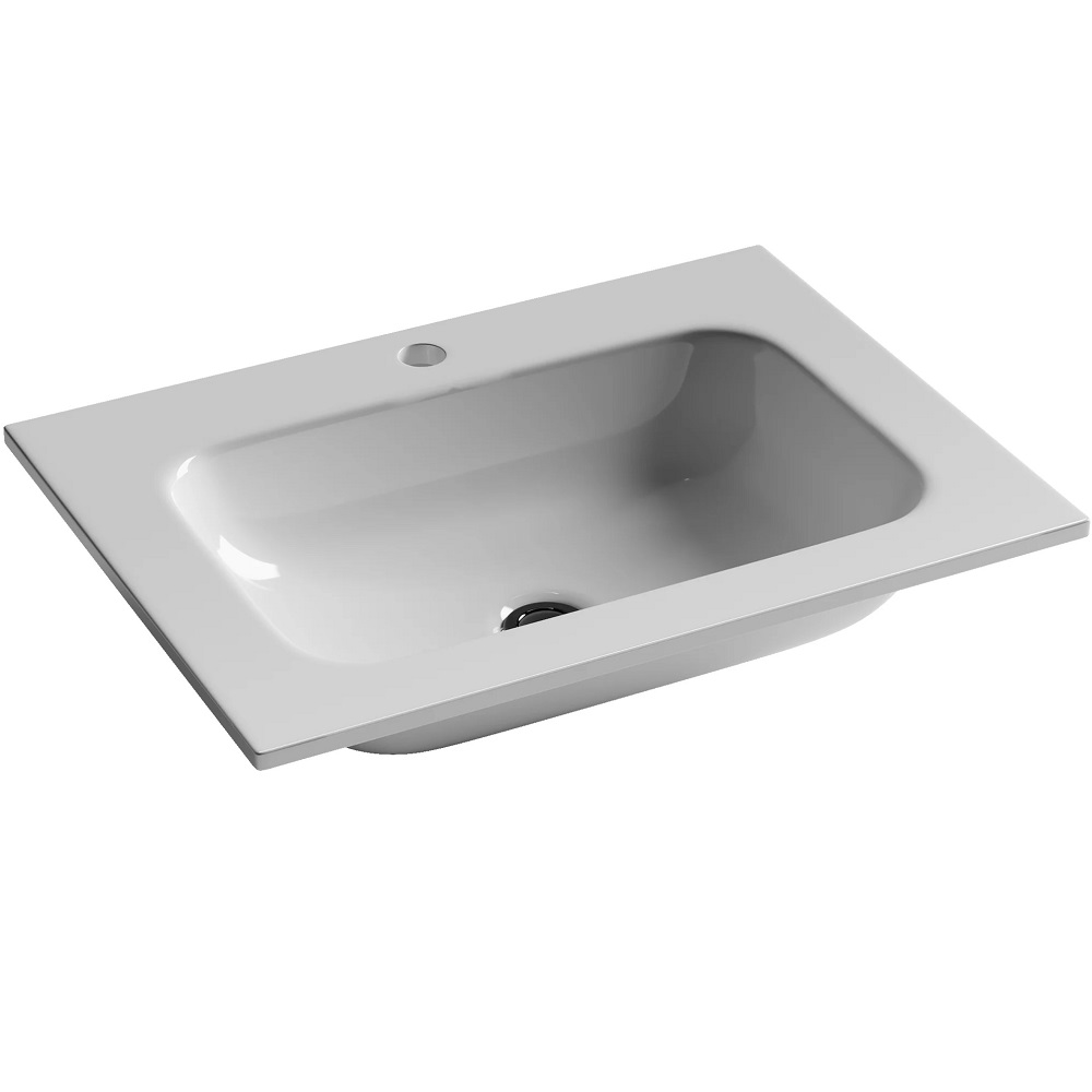 Раковина накладная Ceramica Nova Element CN7011 62x47 (белый глянцевый), без донного клапана
