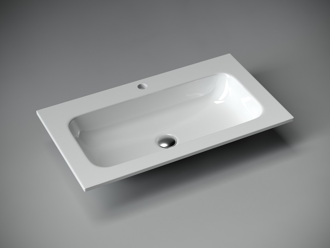 Раковина накладная Ceramica Nova Element CN7012 81x45.7 (белый глянцевый), без донного клапана