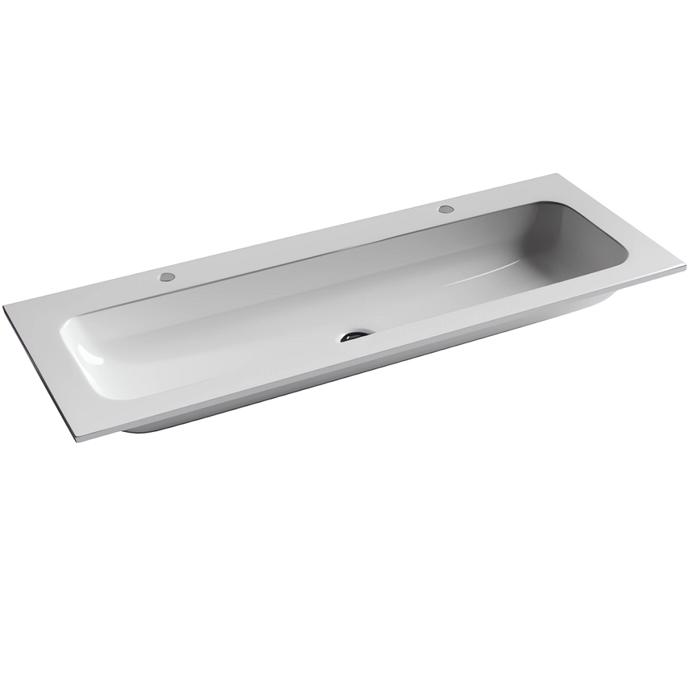 Раковина накладная Ceramica Nova Element CN7016 122x47 (белый глянцевый), без донного клапана