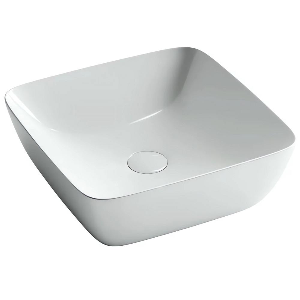 Раковина накладная Ceramica Nova Form CN2002 42x42 (белый), без донного клапана 