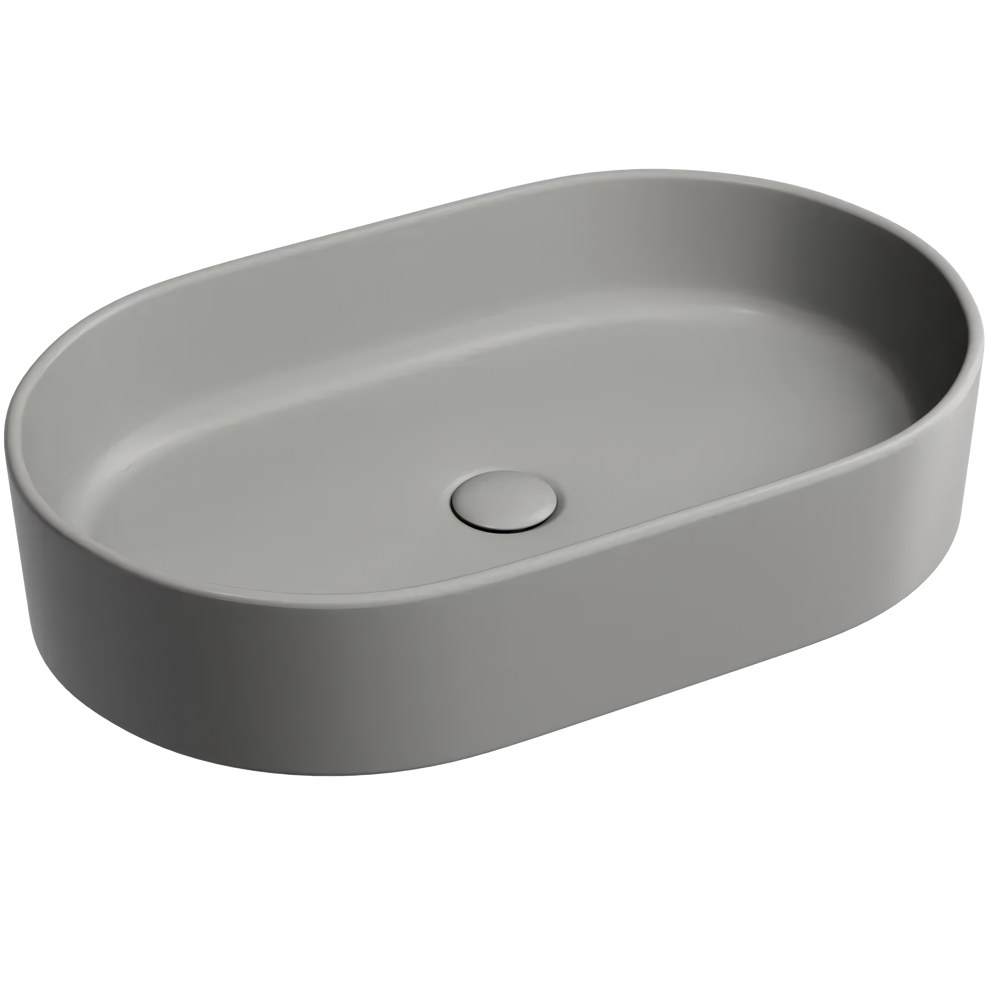 Раковина накладная Ceramicanova Element CN6048MH 60x38x12.2 (антрацит матовый), без донного клапана