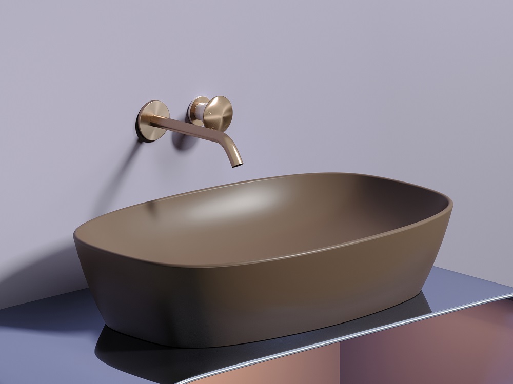 Раковина накладная Ceramicanova Element CN6049MDB 60x38x13.8 (темно-коричневый матовый), без донного клапана
