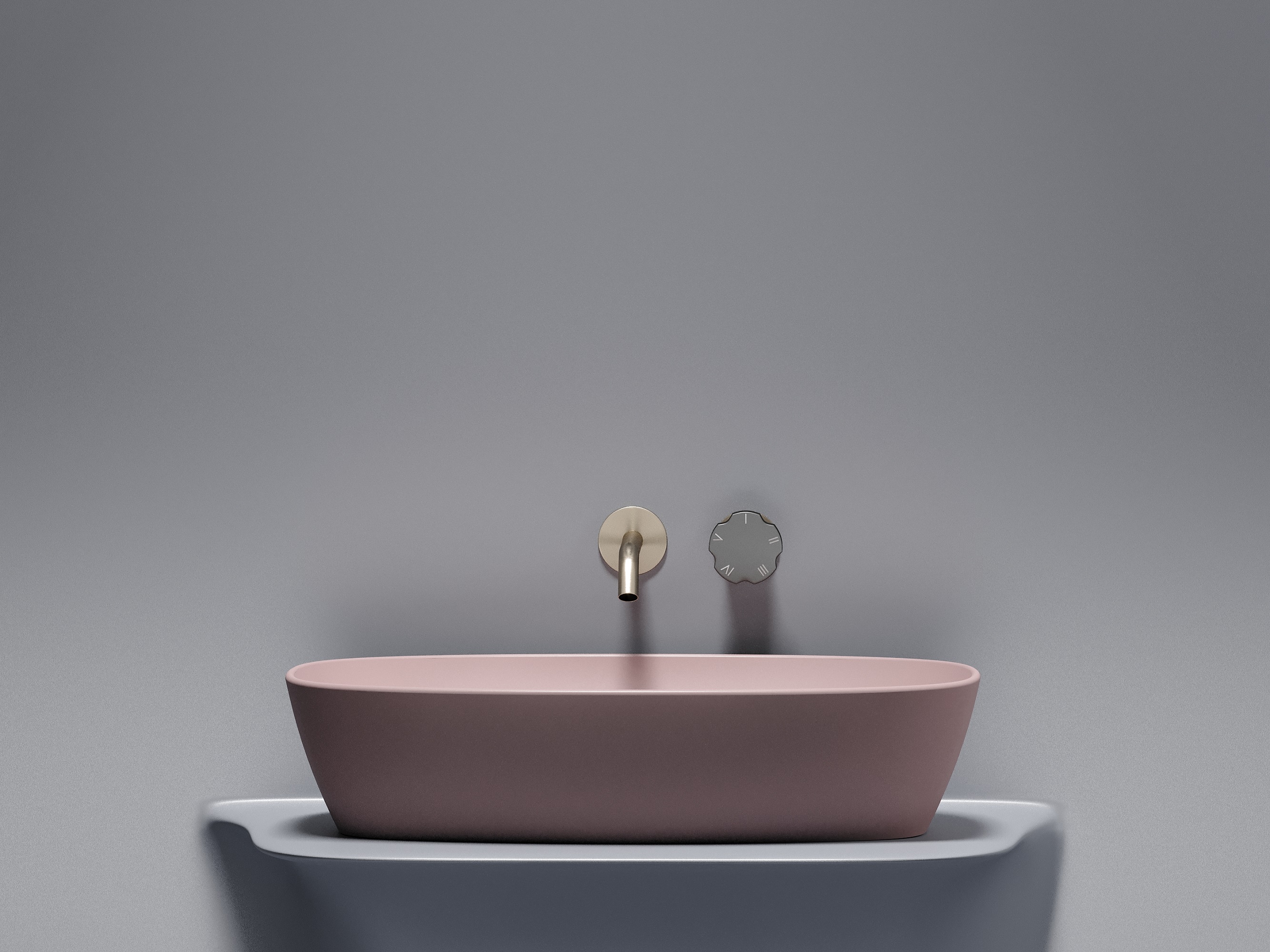 Раковина накладная Ceramicanova Element CN6049MP 60x38x13.8 (розовый матовый), без донного клапана