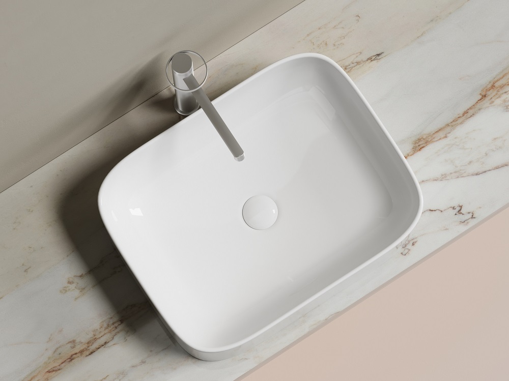 Раковина накладная Ceramicanova Element CN6052 50.5x38x15 (белый глянцевый), без донного клапана