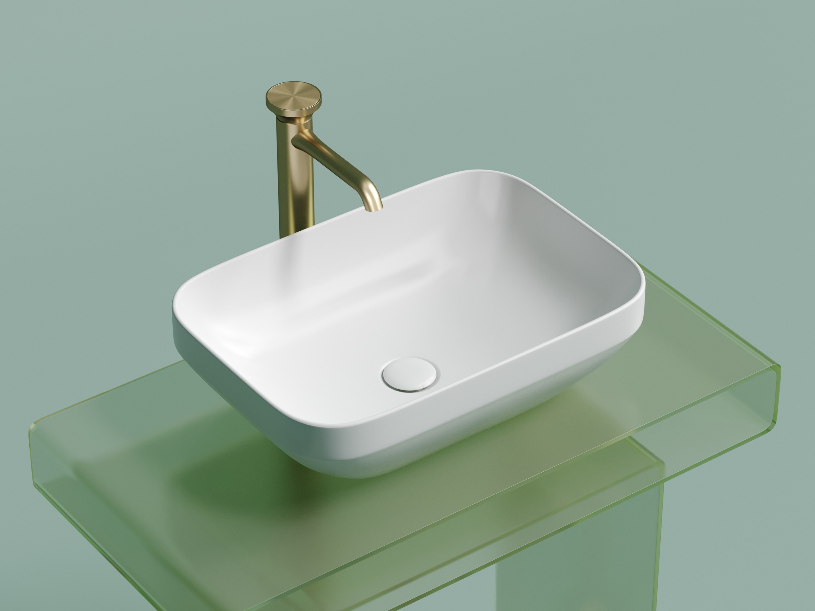 Раковина накладная Ceramicanova Element CN6055MW 50x35.9x14.5 (белый матовый), без донного клапана
