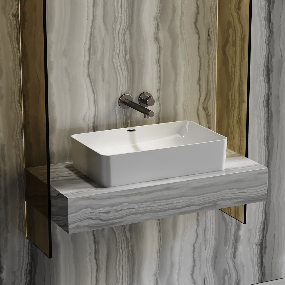 Раковина накладная Ceramicanova Element CN6065 60.5x38.5x14 (белый), со сливом-переливом