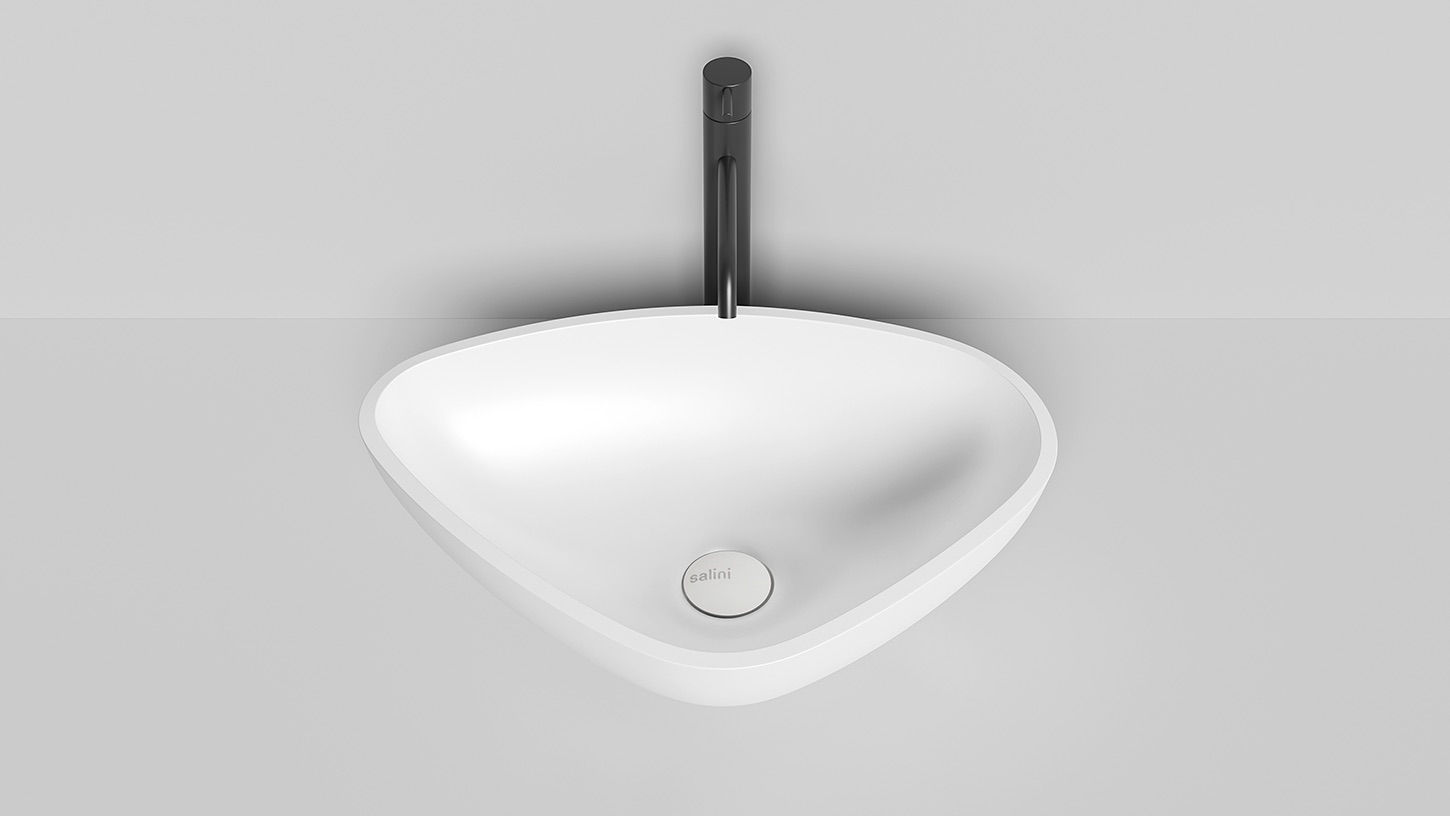 Раковина накладная Salini Gloria S-Sense 1102106GF 56x39x16.5 (покраска RAL полностью, глянцевый), без донного клапана