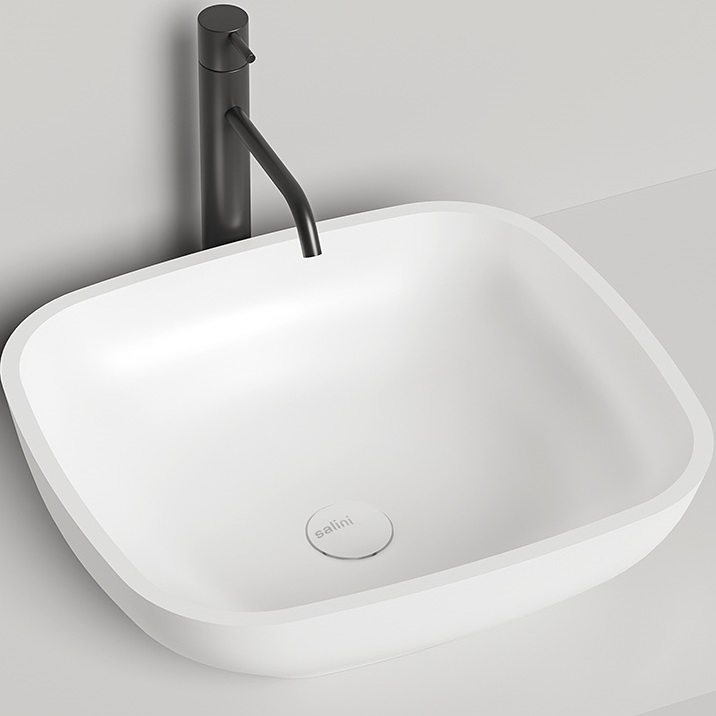 Раковина накладная Salini Gloria S-Sense 1102108G 49.5x44.5x15 (белый глянцевый), без донного клапана