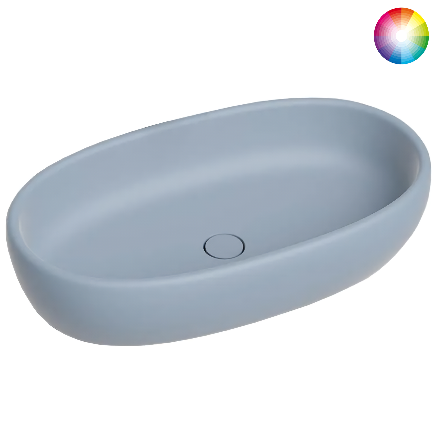 Раковина накладная Salini Luce S-Stone 110721MF 70x40 (покраска по RAL полностью), без донного клапана