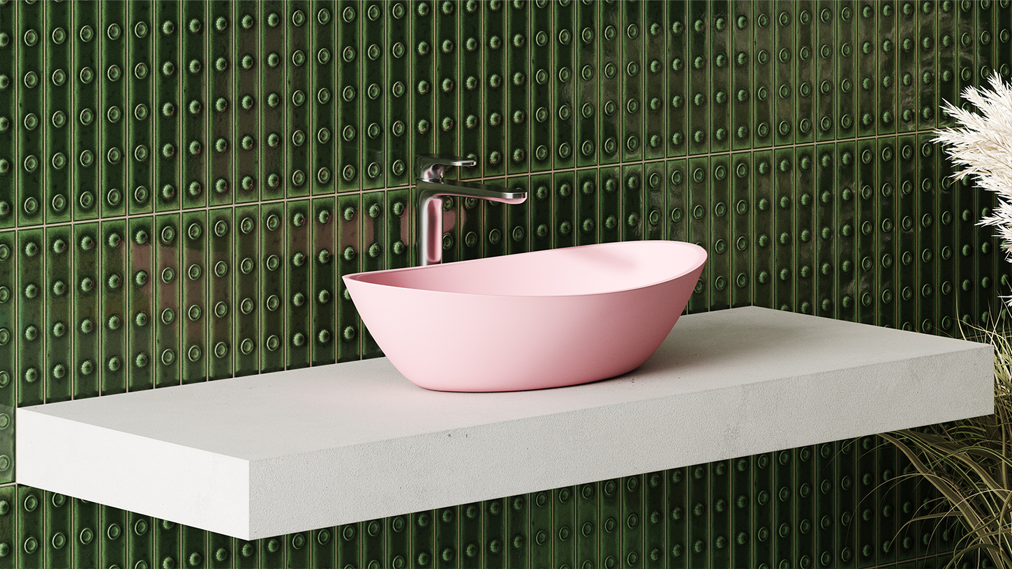 Раковина накладная Salini Noemi S-Sense 1101103GF 56x34x15 (покраска RAL полностью глянцевый), без донного клапана