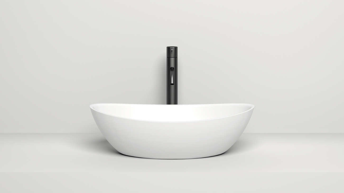 Раковина накладная Salini Noemi S-Stone 1101203SM 55x34x15 (белый матовый), без донного клапана копия