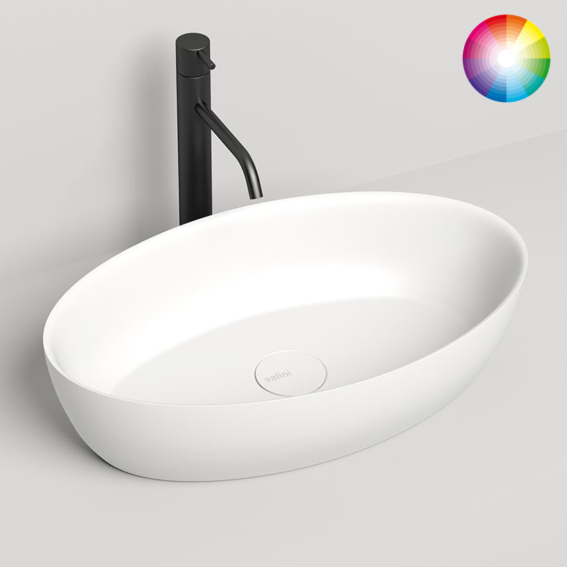 Раковина накладная Salini S-Sense Alda 01 110611GF 58х35х15 (покраска полностью), без донного клапана