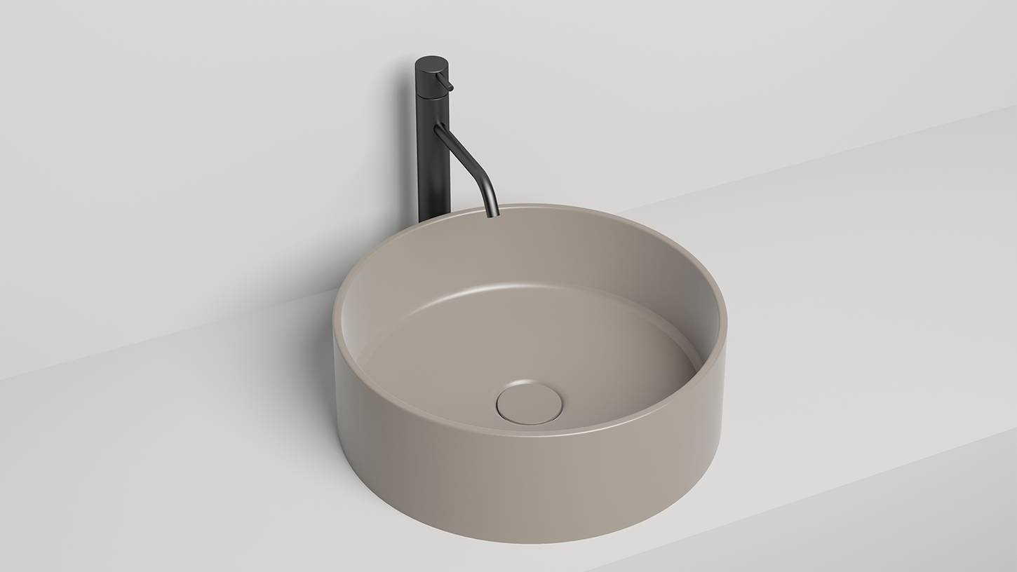 Раковина накладная Salini S-Sense Armonia 02 45x45x15 130112GF (покраска полностью), без донного клапана