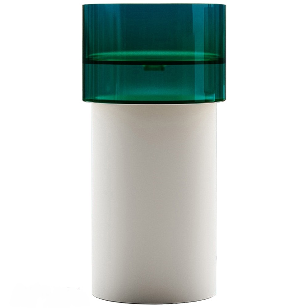 Раковина напольная Abber Kristall AT2701White-Aquamarin 45х45х90 (белый, бирюзовый)