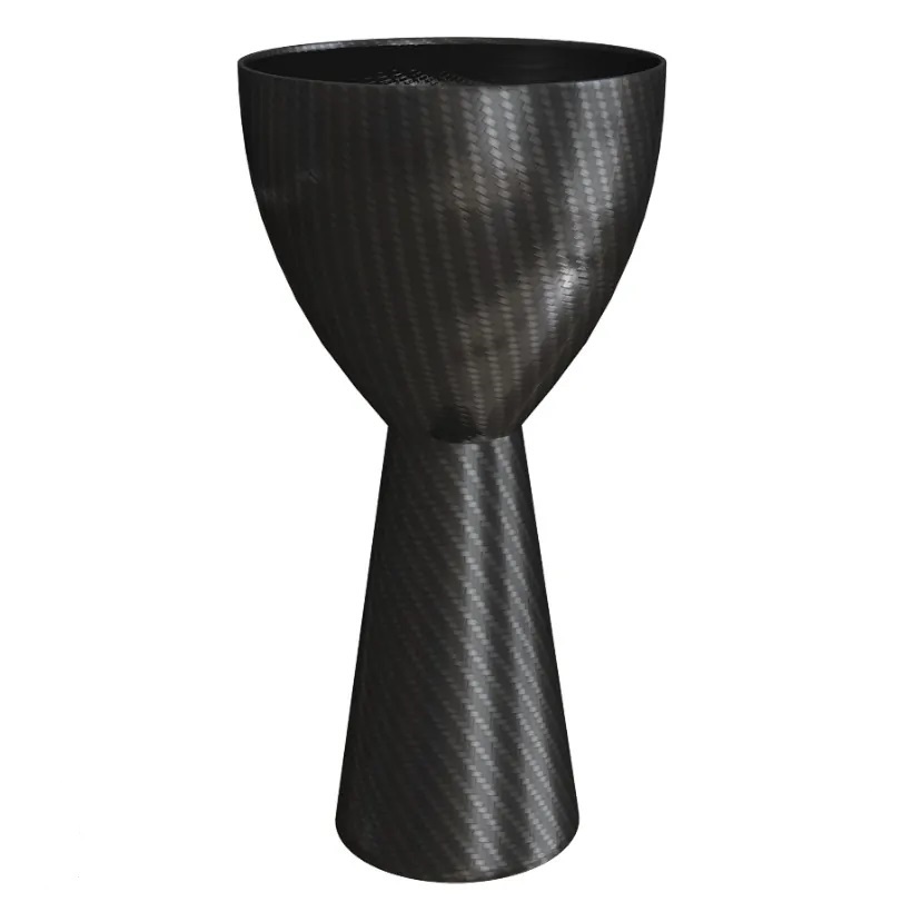 Раковина напольная карбоновая Abber Karbon AK2003 45x45x90 (черный), донный клапан