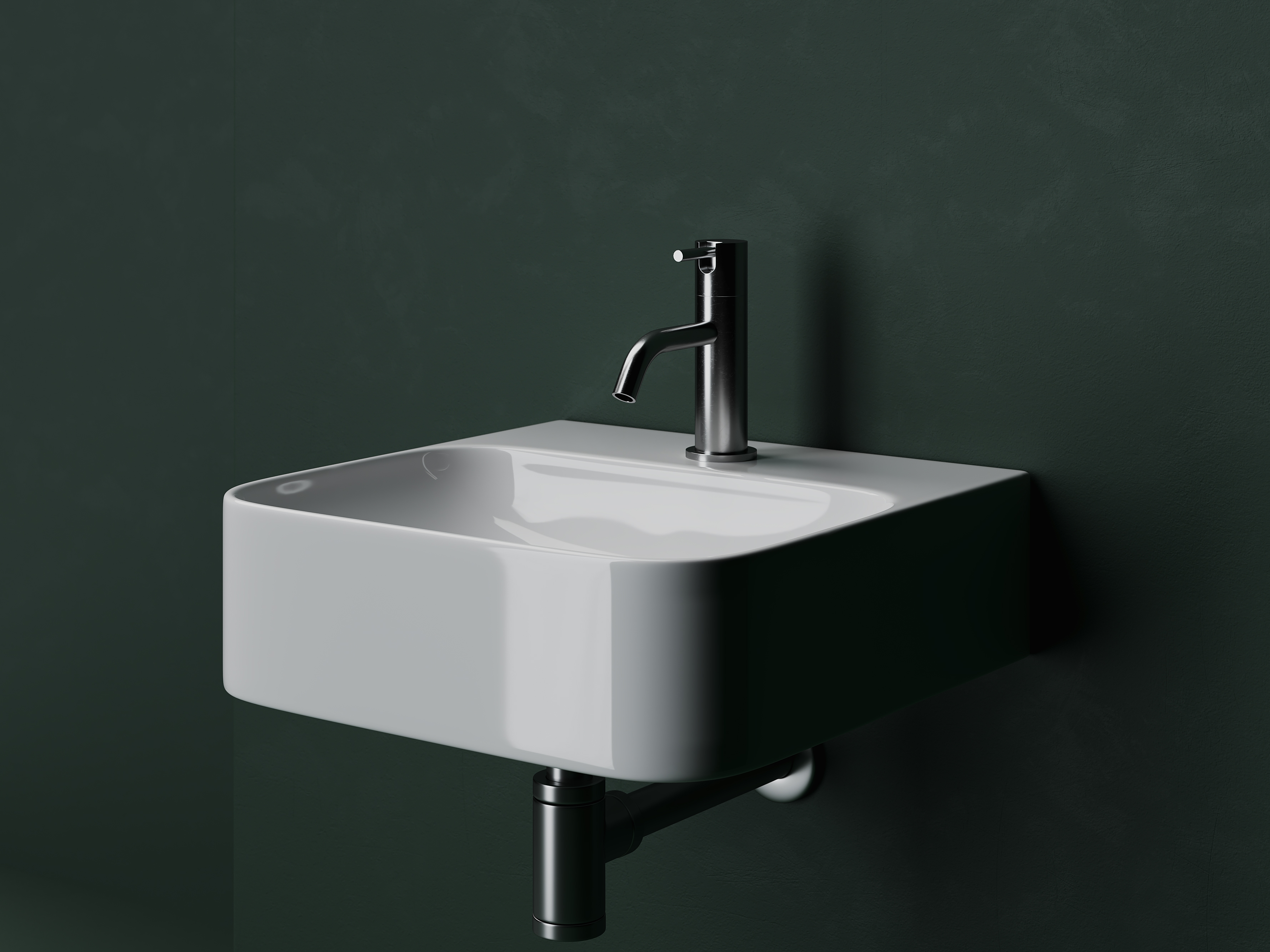 Раковина подвесная Ceramica Nova Aura CN2005 43.5x39.5 (белый), без перелива