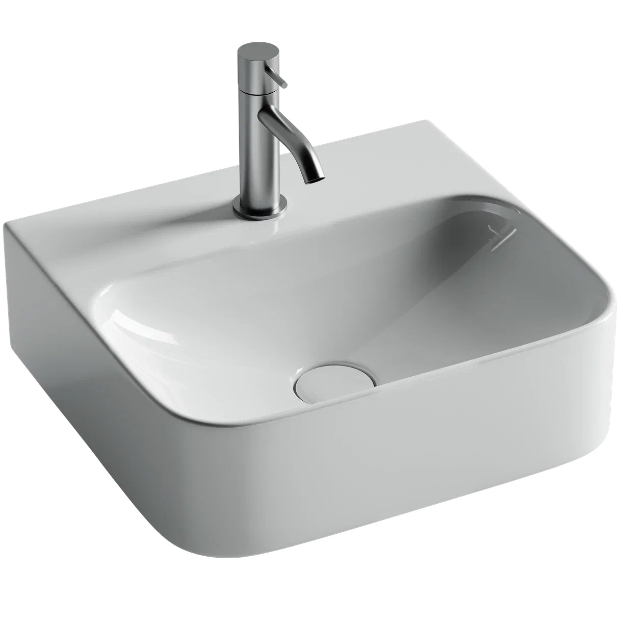 Раковина подвесная Ceramica Nova Aura CN2005 43.5x39.5 (белый), без перелива