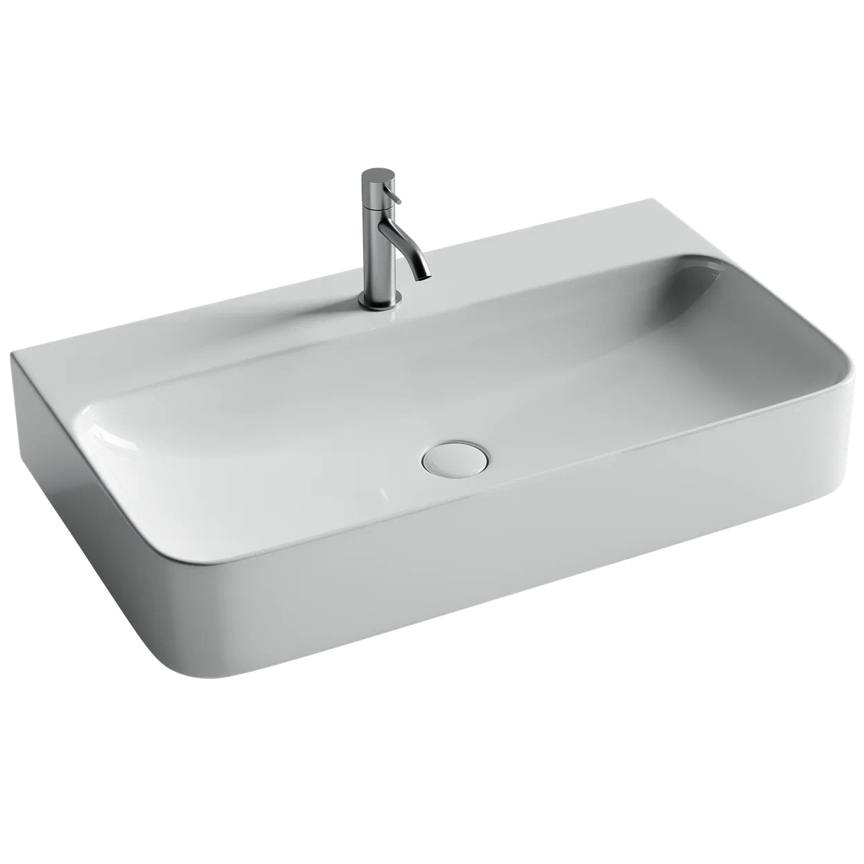 Раковина подвесная Ceramica Nova Aura CN2006 81.5x47.5 (белый), без перелива