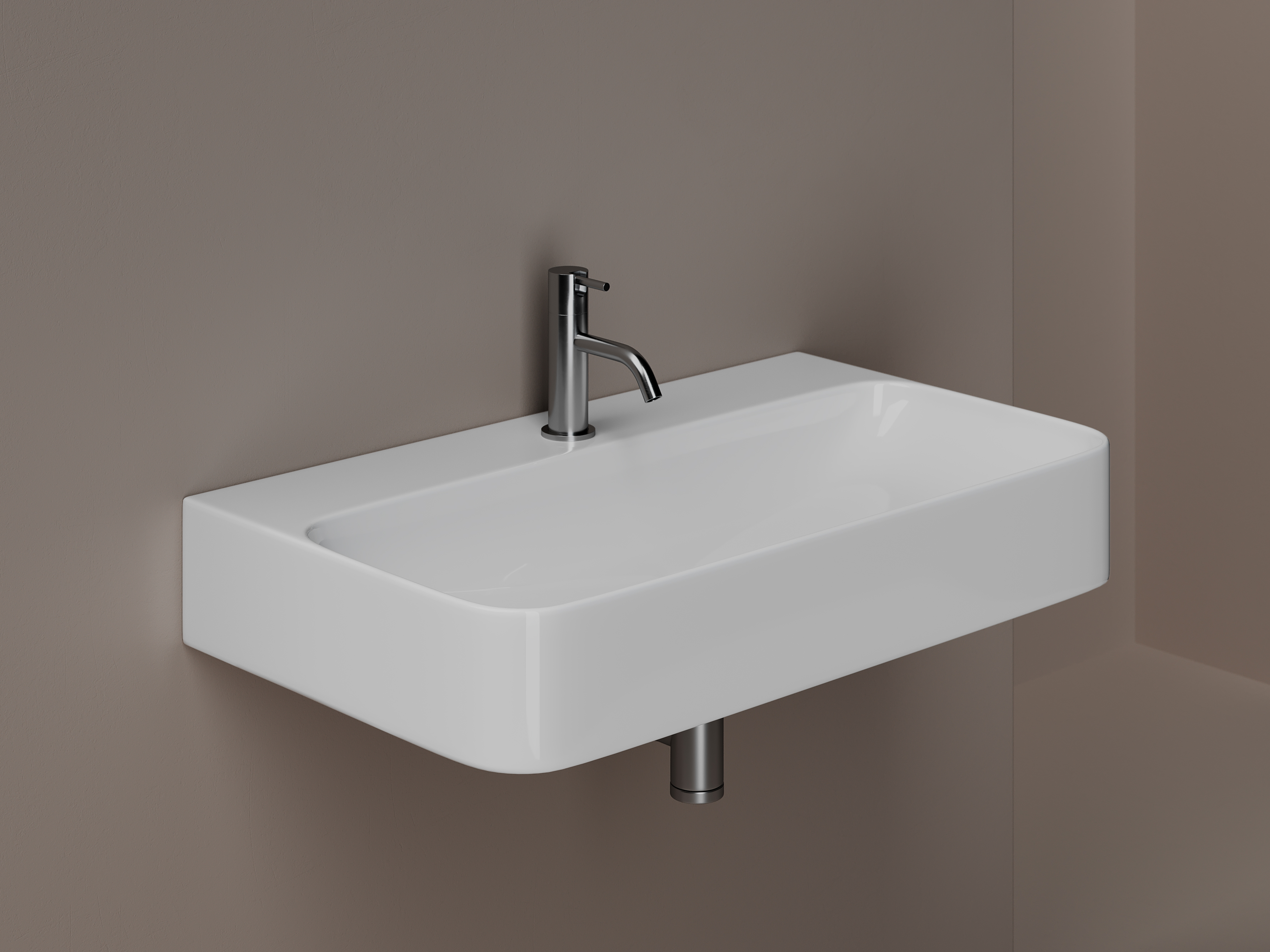 Раковина подвесная Ceramica Nova Aura CN2006 81.5x47.5 (белый), без перелива