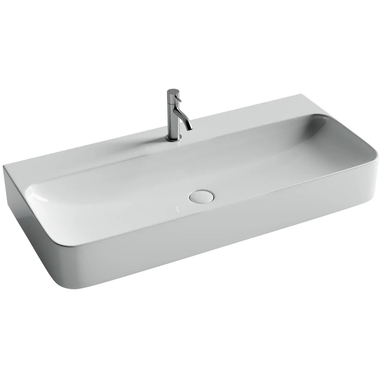 Раковина подвесная Ceramica Nova Aura CN2007 102x47.6 (белый), без перелива