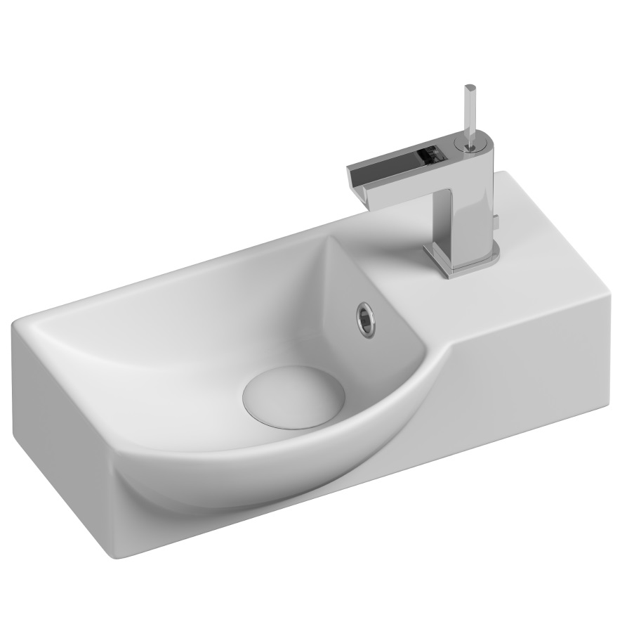 Раковина подвесная Ceramica Nova Element  CN6039L 40x22 (белый), без донного клапана