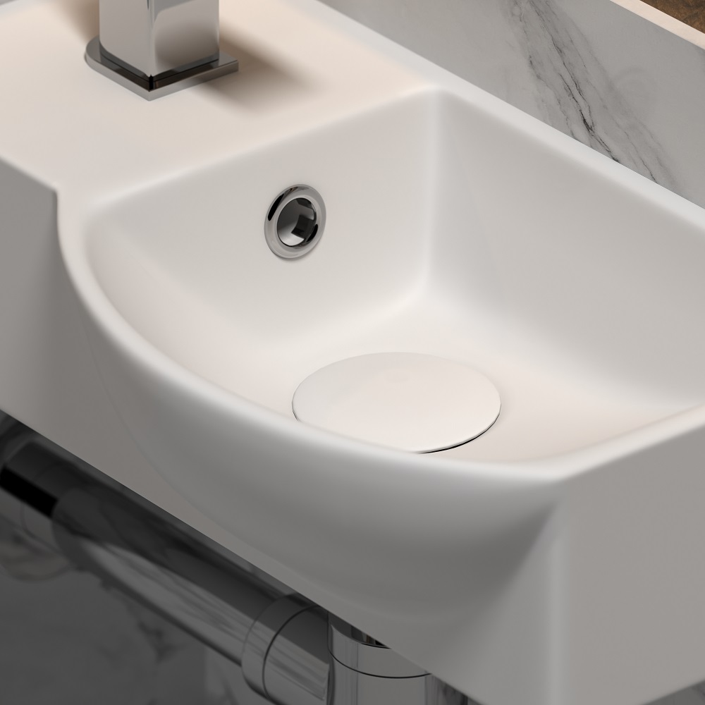 Раковина подвесная Ceramica Nova Element  CN6039R 40x22 (белый), без донного клапана