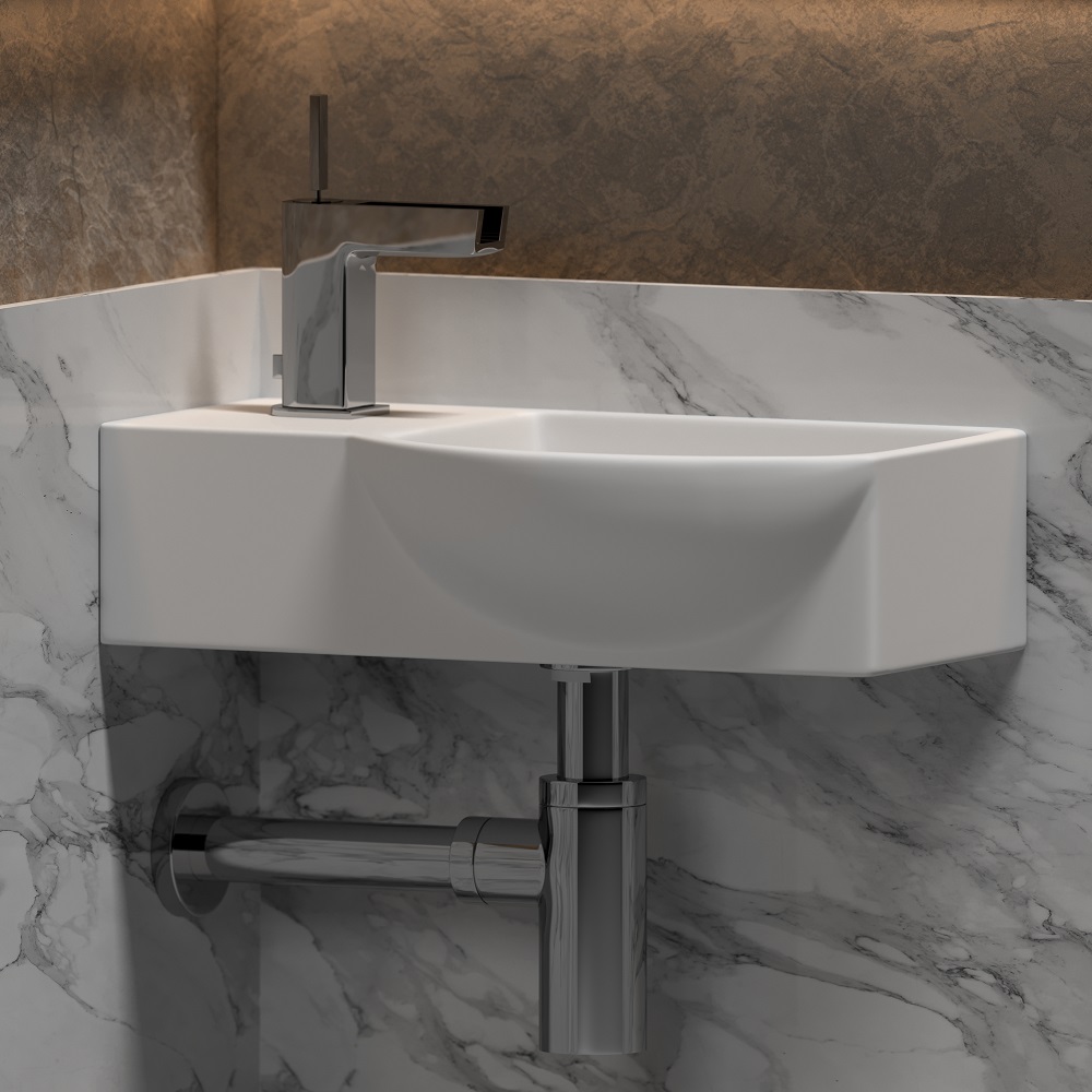 Раковина подвесная Ceramica Nova Element  CN6039R 40x22 (белый), без донного клапана