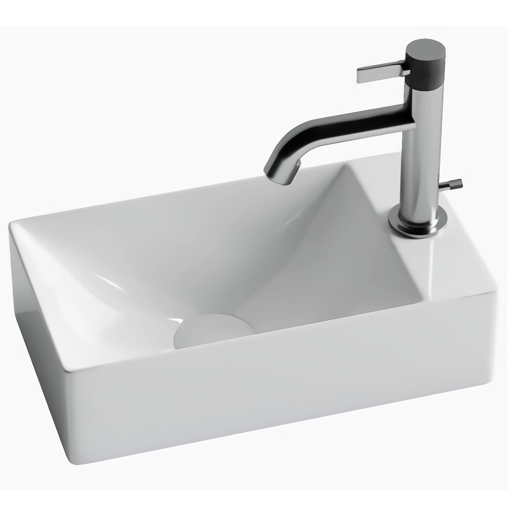 Раковина подвесная Ceramica Nova Element CN5007 37.5x21.5 (белый), без донного клапана