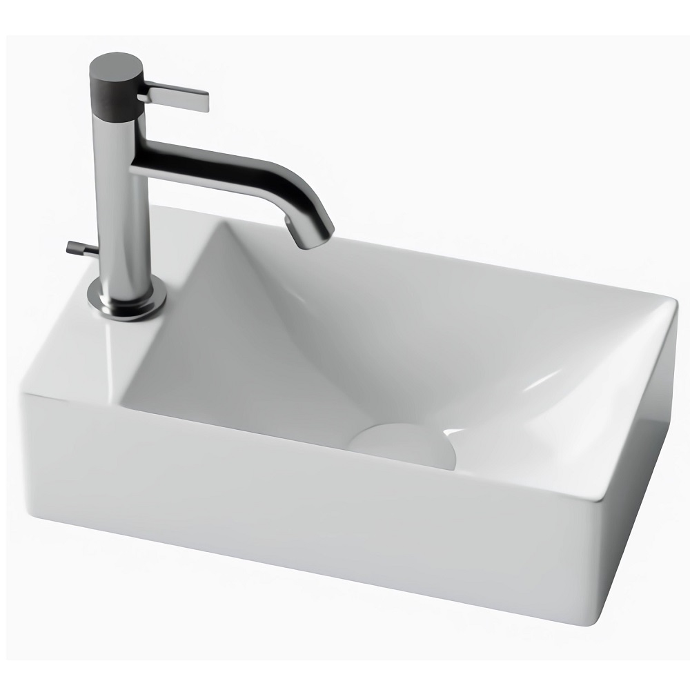 Раковина подвесная Ceramica Nova Element CN5008 37.5x21.5 (белый), без донного клапана