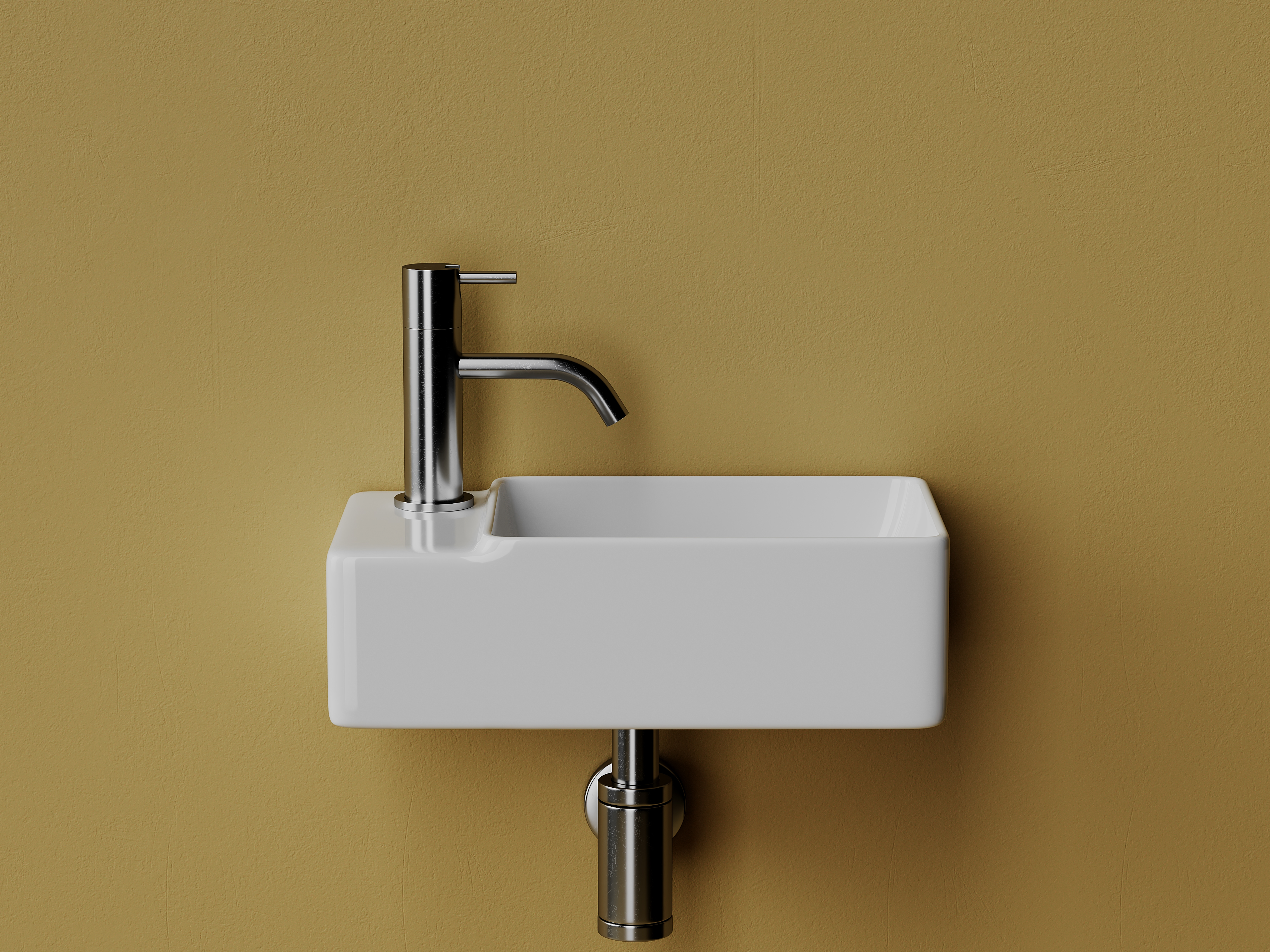 Раковина подвесная Ceramica Nova Element CN5046 39.5x22 (белый), чаша справа