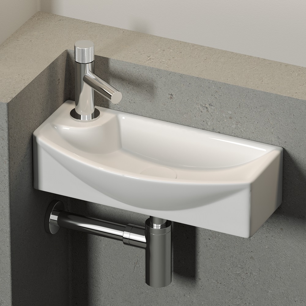Раковина подвесная Ceramica Nova Element CN6038R 45.5x22 (белый), без донного клапана